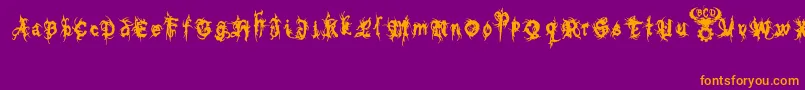 bolt cutter nasty Font – Orange Fonts on Purple Background