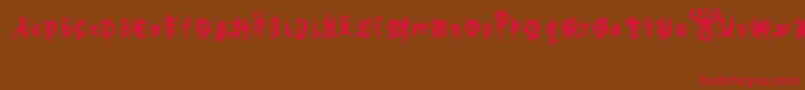 bolt cutter nasty Font – Red Fonts on Brown Background