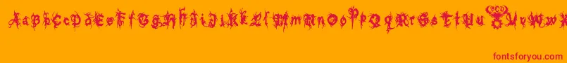 bolt cutter nasty Font – Red Fonts on Orange Background