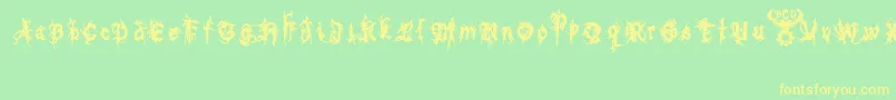 bolt cutter nasty Font – Yellow Fonts on Green Background