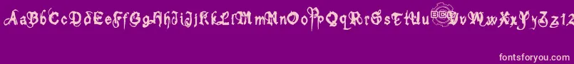 bolt cutter Font – Pink Fonts on Purple Background