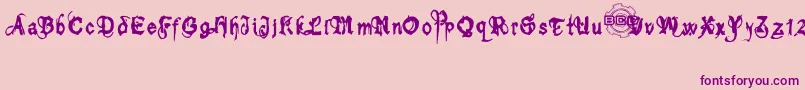 bolt cutter Font – Purple Fonts on Pink Background