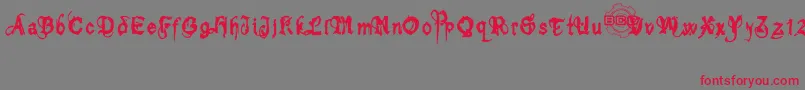 bolt cutter Font – Red Fonts on Gray Background