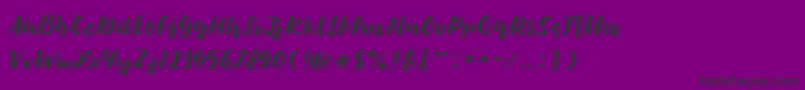 Bolten Regular Font – Black Fonts on Purple Background