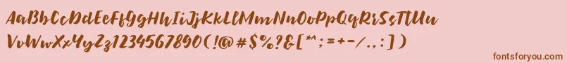 Bolten Regular Font – Brown Fonts on Pink Background