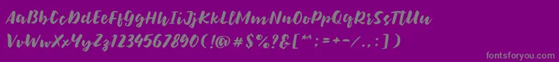 Bolten Regular Font – Gray Fonts on Purple Background