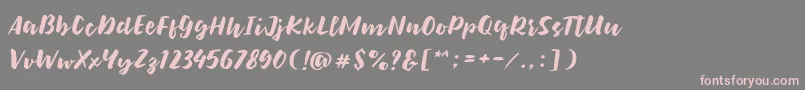 Bolten Regular-Schriftart – Rosa Schriften auf grauem Hintergrund