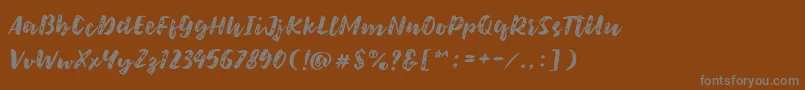 Weitere Informationen zur Bolten Rough-Schriftart Bolten Rough-Schriftart – Graue Schriften auf braunem Hintergrund