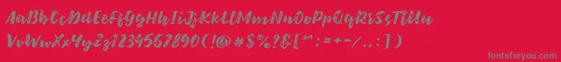 Bolten Rough Font – Gray Fonts on Red Background