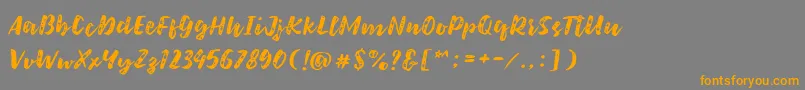 Bolten Rough-Schriftart – Orangefarbene Schriften auf grauem Hintergrund