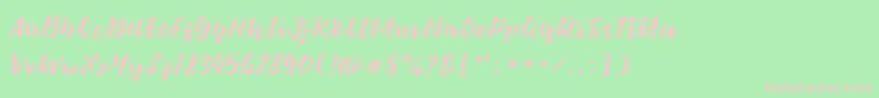 Bolten Rough Font – Pink Fonts on Green Background