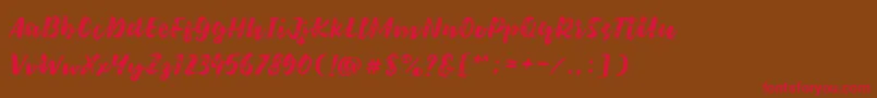 Bolten Rough Font – Red Fonts on Brown Background