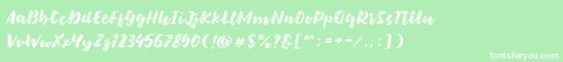 Bolten Rough Font – White Fonts on Green Background