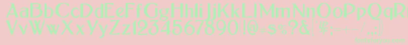 Bolton sans Font – Green Fonts on Pink Background