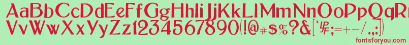 Bolton sans Font – Red Fonts on Green Background