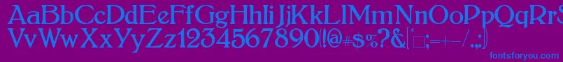 Bolton Font – Blue Fonts on Purple Background
