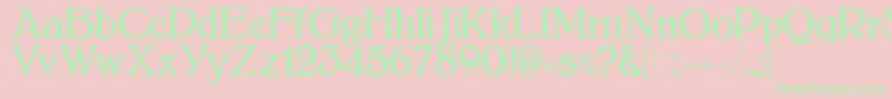 Bolton Font – Green Fonts on Pink Background