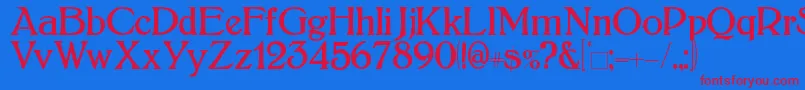 Bolton Font – Red Fonts on Blue Background