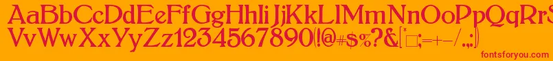 Bolton Font – Red Fonts on Orange Background