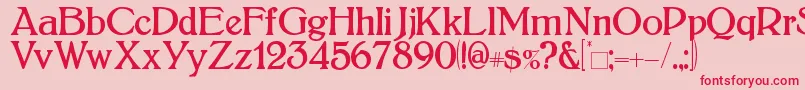 Bolton Font – Red Fonts on Pink Background