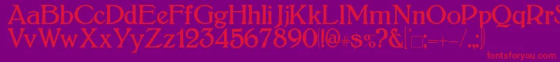 Bolton Font – Red Fonts on Purple Background