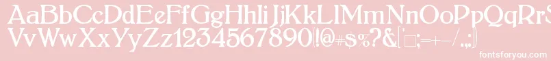 Bolton-Schriftart – Weiße Schriften auf rosa Hintergrund