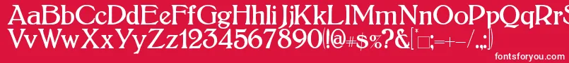 Bolton Font – White Fonts on Red Background