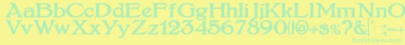 BoltonBold Font – Green Fonts on Yellow Background