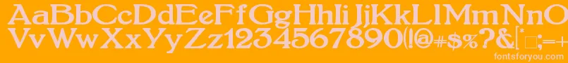 fuente BoltonBold – Fuentes Rosadas Sobre Fondo Naranja