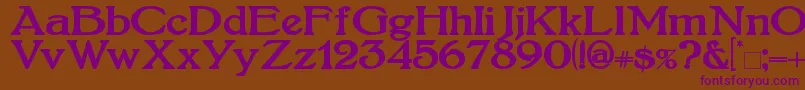 BoltonBold Font – Purple Fonts on Brown Background