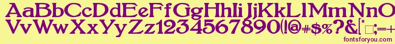 BoltonBold Font – Purple Fonts on Yellow Background