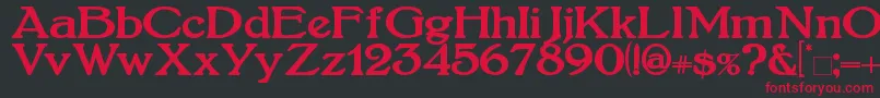 BoltonBold Font – Red Fonts on Black Background
