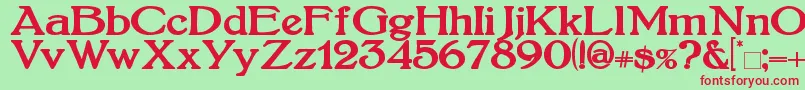 BoltonBold Font – Red Fonts on Green Background