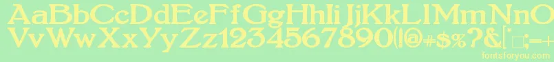 BoltonBold Font – Yellow Fonts on Green Background