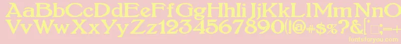 BoltonBold Font – Yellow Fonts on Pink Background