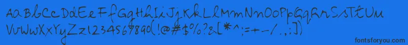 Czcionka Lehn137 – czarne czcionki na niebieskim tle