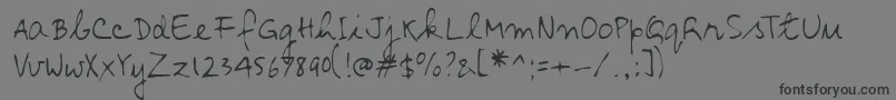 フォントLehn137 – 黒い文字の灰色の背景