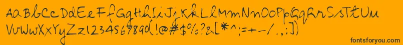 Lehn137 Font – Black Fonts on Orange Background