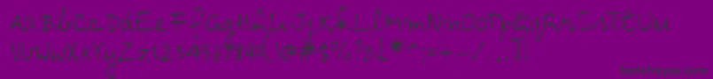 Fonte Lehn137 – fontes pretas em um fundo violeta
