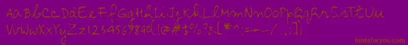 Lehn137 Font – Brown Fonts on Purple Background