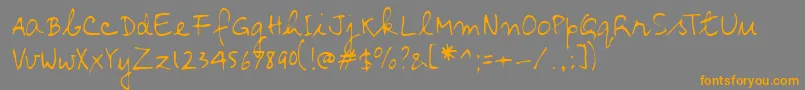 Lehn137 Font – Orange Fonts on Gray Background