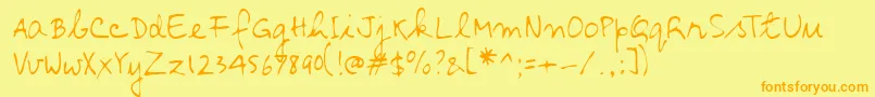 Lehn137 Font – Orange Fonts on Yellow Background