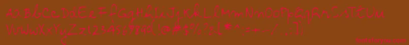 Lehn137 Font – Red Fonts on Brown Background