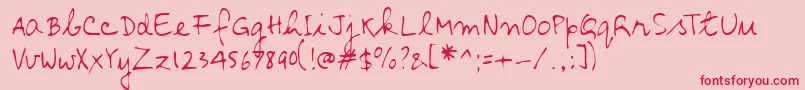 フォントLehn137 – ピンクの背景に赤い文字