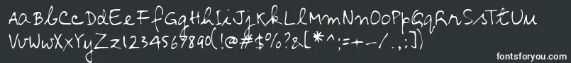 Lehn137-fontti – valkoiset fontit mustalla taustalla