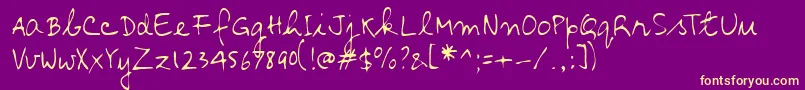 Lehn137 Font – Yellow Fonts on Purple Background