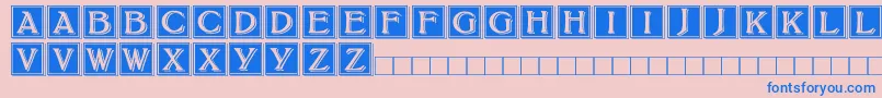 BoltonDropCaps Font – Blue Fonts on Pink Background