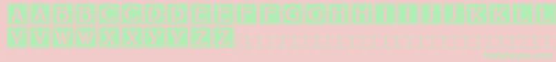 BoltonDropCaps Font – Green Fonts on Pink Background