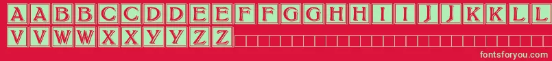 fuente BoltonDropCaps – Fuentes Verdes Sobre Fondo Rojo