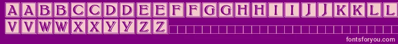 BoltonDropCaps Font – Pink Fonts on Purple Background